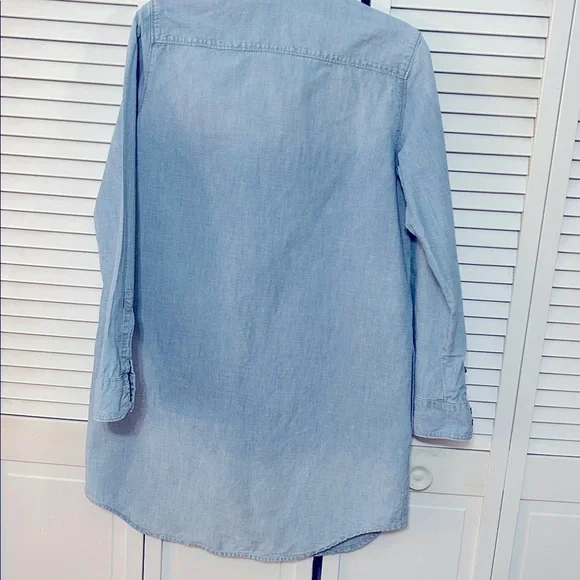 GAP Light Blue Denim Shirt Dress - Picture 6 of 6